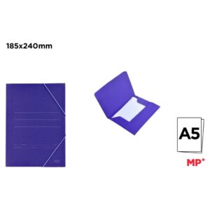 CARPETA AZUL CON SOLAPA A5+