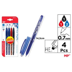 BOLIGRAFO BORRABLE PACK AHORRO 4 UDS