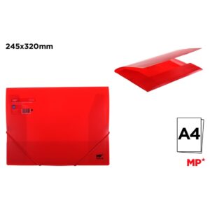 CARPETA CON SOLAPA Y GOMA A4 ROJO