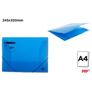 CARPETA CON SOLAPA Y GOMA A4 AZUL