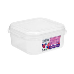 Táper Cuadrado Elba Micro Natural 3.45L.